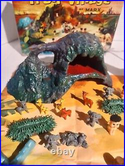 Marx Toys 1965 Troll Village Cave Set Miniature Playset Hong Kong Vtg W-Box