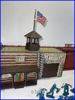 Marx Toys #3681 Fort Apache Play Set Horses Figures Fort & More
