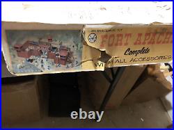Marx Toys #3681 Fort Apache Playset including vintage General Custer figuree