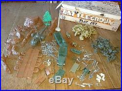 Marx Toys Battleground Play Set Soldiers Weapons Vehicles Many Accessaries