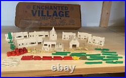 Marx Toys Enchanted Village withbox plastic houses service station train figures