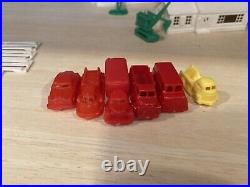 Marx Toys Enchanted Village withbox plastic houses service station train figures