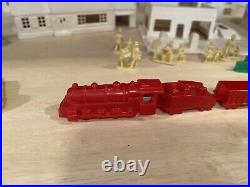 Marx Toys Enchanted Village withbox plastic houses service station train figures