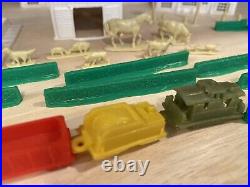 Marx Toys Enchanted Village withbox plastic houses service station train figures