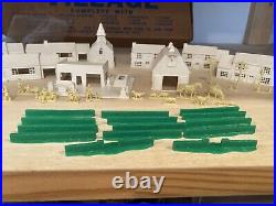 Marx Toys Enchanted Village withbox plastic houses service station train figures