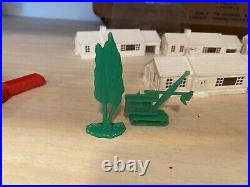 Marx Toys Enchanted Village withbox plastic houses service station train figures