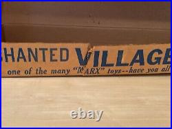 Marx Toys Enchanted Village withbox plastic houses service station train figures