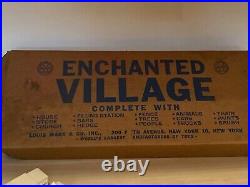 Marx Toys Enchanted Village withbox plastic houses service station train figures