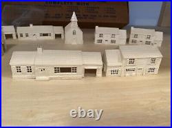 Marx Toys Enchanted Village withbox plastic houses service station train figures