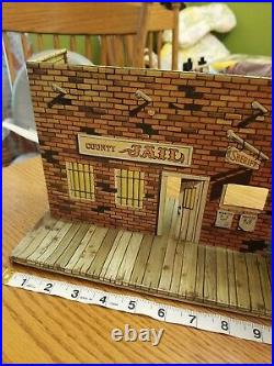 Marx Toys Jail Side Western Town Street Front General Store 1955 Tin Lithograph