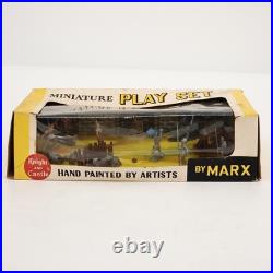Marx Toys Knight and Castle Miniature Play Set Hand Painted Hong Kong Vintage