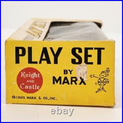 Marx Toys Knight and Castle Miniature Play Set Hand Painted Hong Kong Vintage