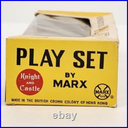 Marx Toys Knight and Castle Miniature Play Set Hand Painted Hong Kong Vintage