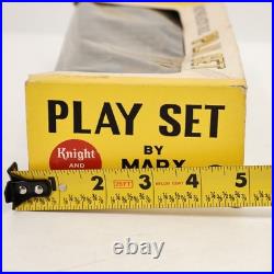 Marx Toys Knight and Castle Miniature Play Set Hand Painted Hong Kong Vintage