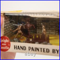 Marx Toys Knight and Castle Miniature Play Set Hand Painted Hong Kong Vintage
