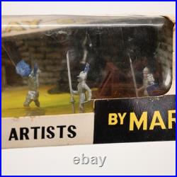 Marx Toys Knight and Castle Miniature Play Set Hand Painted Hong Kong Vintage