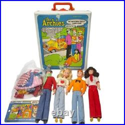 Marx Toys THE ARCHIES Play Doll Set with Carry Case 1975 Clothing RARE