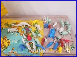 Marx Toys WITH BOX Prehistoric Mountain Play Set #3414 Dinosaurs Cavemen Trees