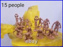 Marx Toys WITH BOX Prehistoric Mountain Play Set #3414 Dinosaurs Cavemen Trees