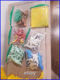 Marx Toys WITH BOX Prehistoric Mountain Play Set #3414 Dinosaurs Cavemen Trees
