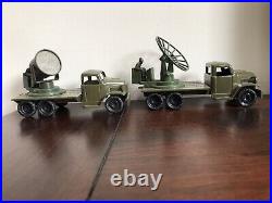 Marx U. S. Army Mobile Playset Hard Plastic Flatbed Searchlight Radar & Gun