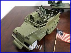 Marx U. S. Army Mobile Playset Hard Plastic Flatbed Searchlight Radar & Gun