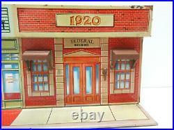 Marx Untouchables Tin Litho Town Front & Warehouse Playset Buildings 2 Pc Lot