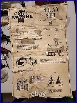 Marx Vintage 3681 Fort Apache, Box, Directions, Figures, Accessories