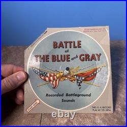 Marx Vintage Battle Of The Giant Blue & Gray 33 1/3 Record Battle Sounds