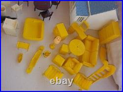 Marx Vintage Dollhouse Plastic Furniture/ Picket Fence 1960s