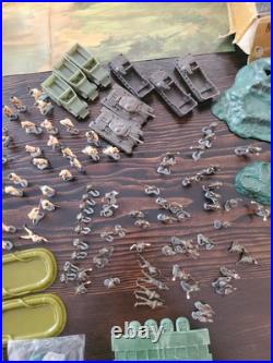 Marx Vintage Miniature Sands Of Iwo Jima Playset, Almost Complete
