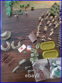 Marx Vintage Miniature Sands Of Iwo Jima Playset, Almost Complete