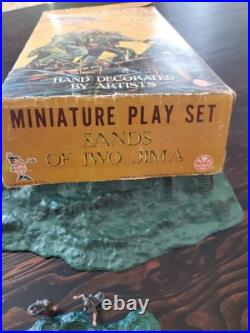Marx Vintage Miniature Sands Of Iwo Jima Playset, Almost Complete