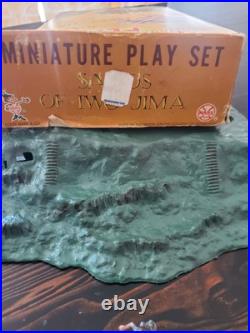 Marx Vintage Miniature Sands Of Iwo Jima Playset, Almost Complete