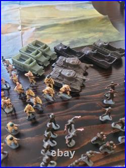 Marx Vintage Miniature Sands Of Iwo Jima Playset, Almost Complete