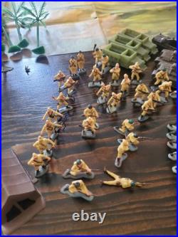 Marx Vintage Miniature Sands Of Iwo Jima Playset, Almost Complete