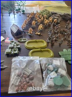 Marx Vintage Miniature Sands Of Iwo Jima Playset, Almost Complete