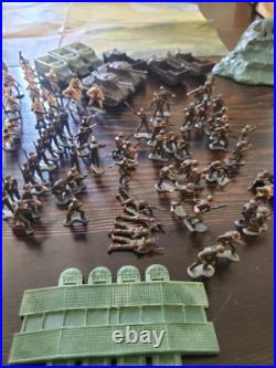 Marx Vintage Miniature Sands Of Iwo Jima Playset, Almost Complete