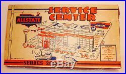 Marx Vintage Old Toy Store Allstate Tin Litho Gas Service Station W Wrecker Mib