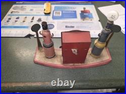 Marx Vintage Tin Gas Station Play Set Oil Grease Antifreeze Motor IN OUT Signs