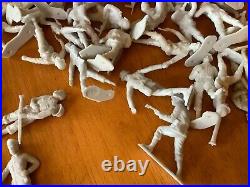 Marx WWII Military Playsets 75 Count Bag Of Light Gray German Soldiers 54mm