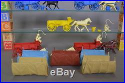 Marx Wagon Train Playset #4888 5 Wagons with whip drivers