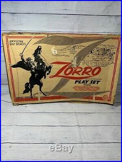 Marx Walt Disneys Zorro Play Set Series 1000 Box#3754