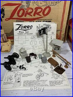 Marx Walt Disneys Zorro Play Set Series 1000 Box#3754