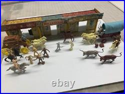 Marx Wells Fargo Mixed Lot With Many Extras Must See! Super Rare Figures Too