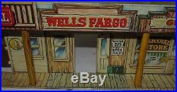 Marx Wells Fargo Music Hall Guns General Store Vintage Tin Litho Playset