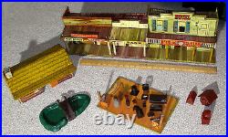 Marx Western Mineral City Roy Rogers Tin Litho Building Playset Toy 1950 Good