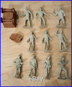 Marx Western Mining Town Vintage 1960 Set Wells Fargo Rifleman Cabin Wagon