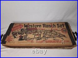 Marx Western Ranch Set with Box early 1950s NM Looks Unplayed With