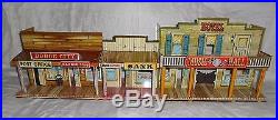 Marx Western Town Hotel Side Dodge City tin litho Wagon Train Silver TOWN RR